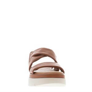 Carl Scarpa Libby Leather Sling Back Platform Sandals Tan